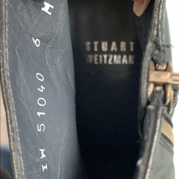 Stuart Weitzman Black Leather Ankle Booties - Picture 5 of 9